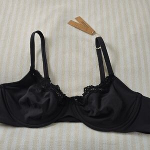 SKIMS Fits Everybody Lace Demi Bra Size:40C Onyx